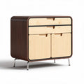 Wooden storage cabinet with two drawers and two doors 80 x 40 x 70cm