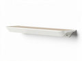 Wall-mounted shelf with wood finish in white color 80 x 25 x 10cm