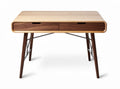 Wooden desk with two drawers and metal legs 120 x 60 x 75cm