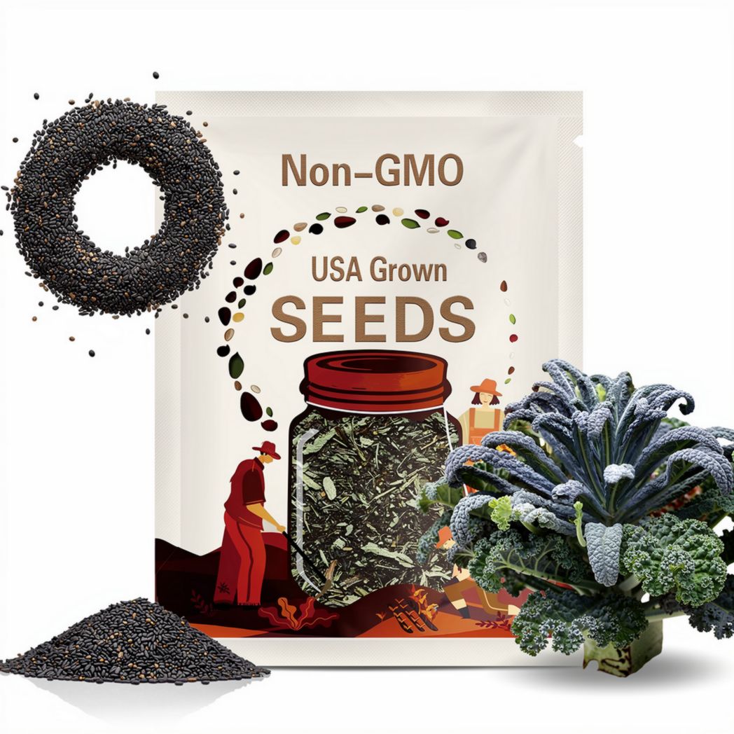 Kale Black Magic Heirloom seed 100