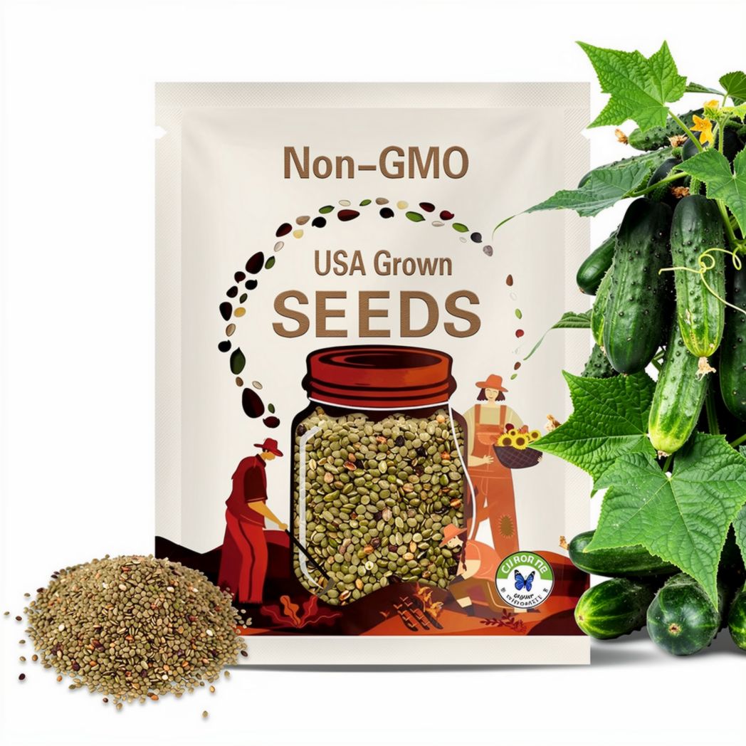 Organic Mini-Me Cucumber Seeds, 10+ Seeds, Vegetable Seeds, Organic Seeds, Non GMO, Garden Seeds, USA Grown