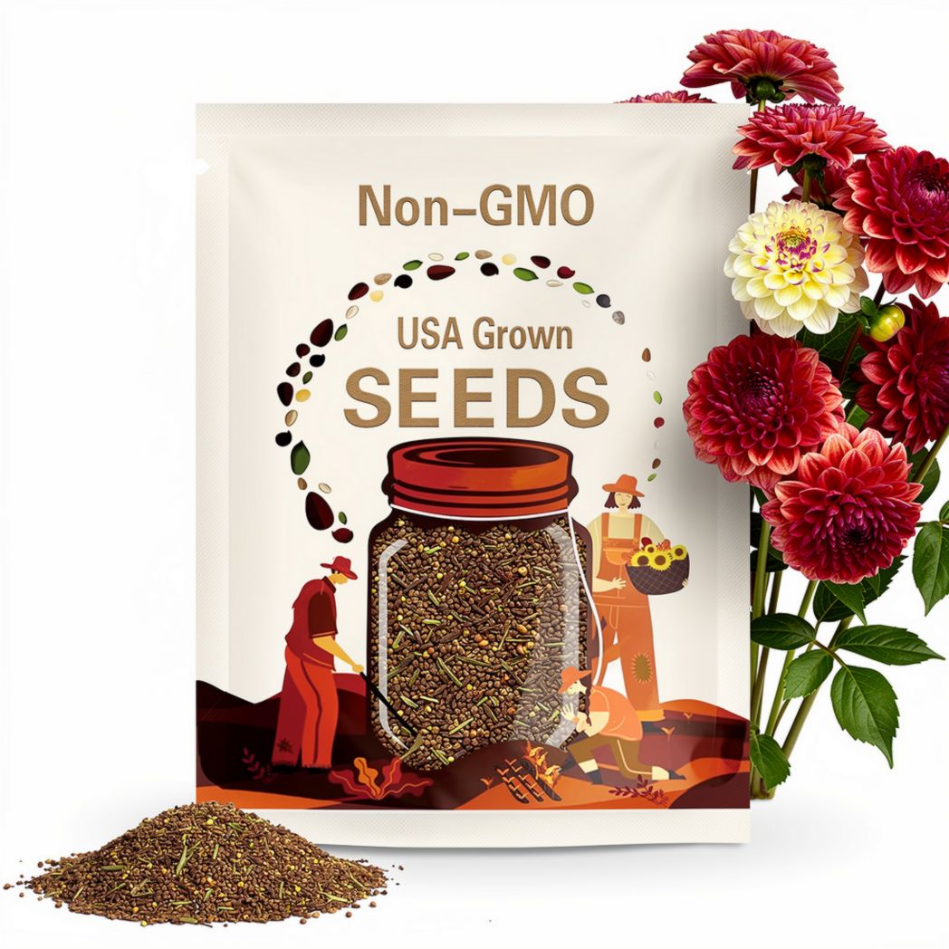 40 Seeds | Cherish Dahlia Seeds -  Pollinator Friendly- Open Pollinated - Heirloom - Flower Seeds - Mix Seeds to Plant - .#D031.
