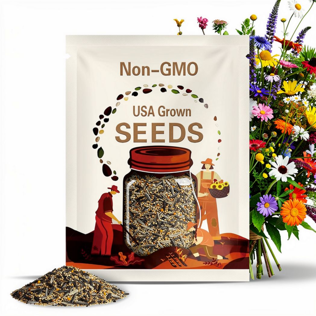 Wildlife Habitat Wildflower Seeds: Non-GMO, Oregon Sourced  - 200+ seeds