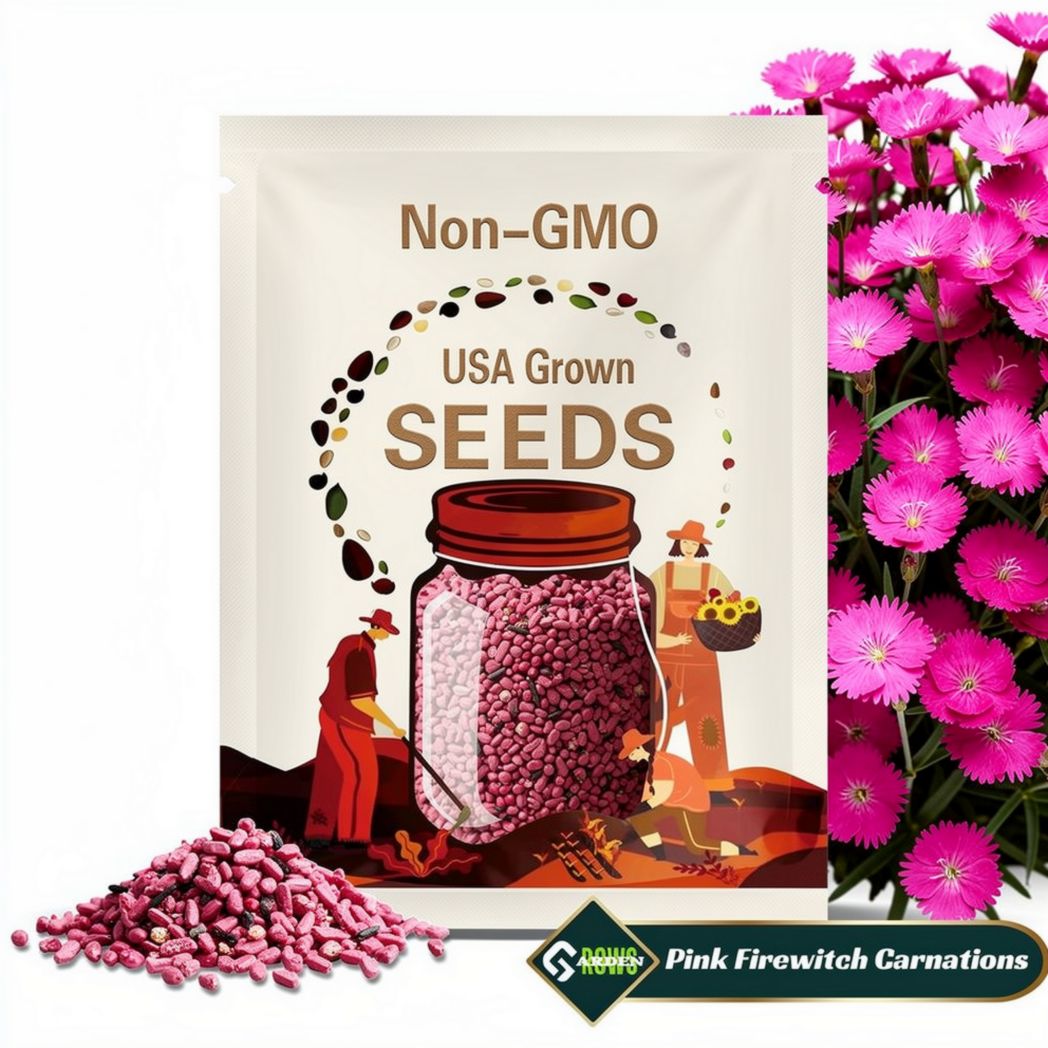 Pink Firewitch Carnations Seeds  - Dianthus Seeds - Open-Pollinated - Organic - Heirloom - Flower Seeds - Mix Seeds to Plant - .#ca32