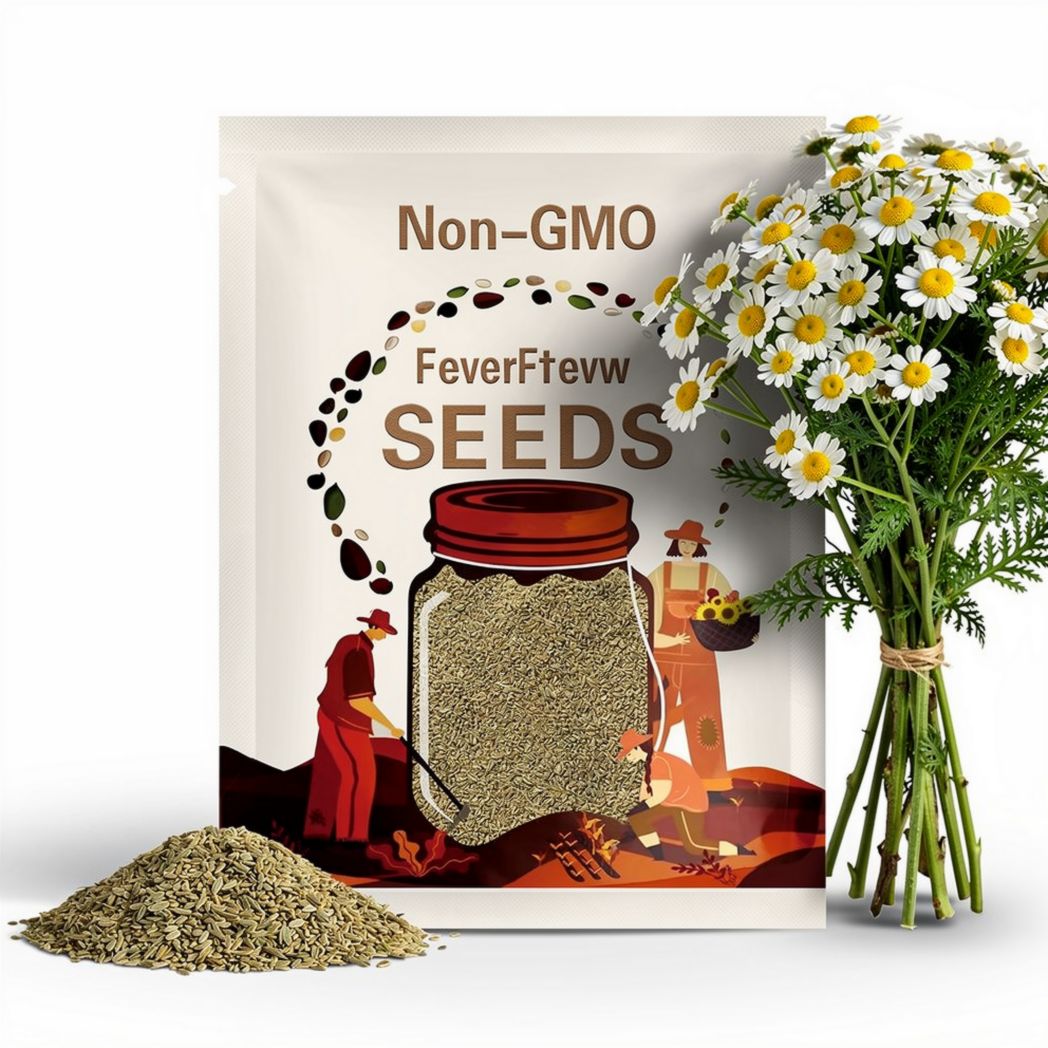 Feverfew Seeds - Heirloom Seeds, Medicinal Herb Seeds, Herbal Tea, Herbal Remedy, Open Pollinated, Non-GMO