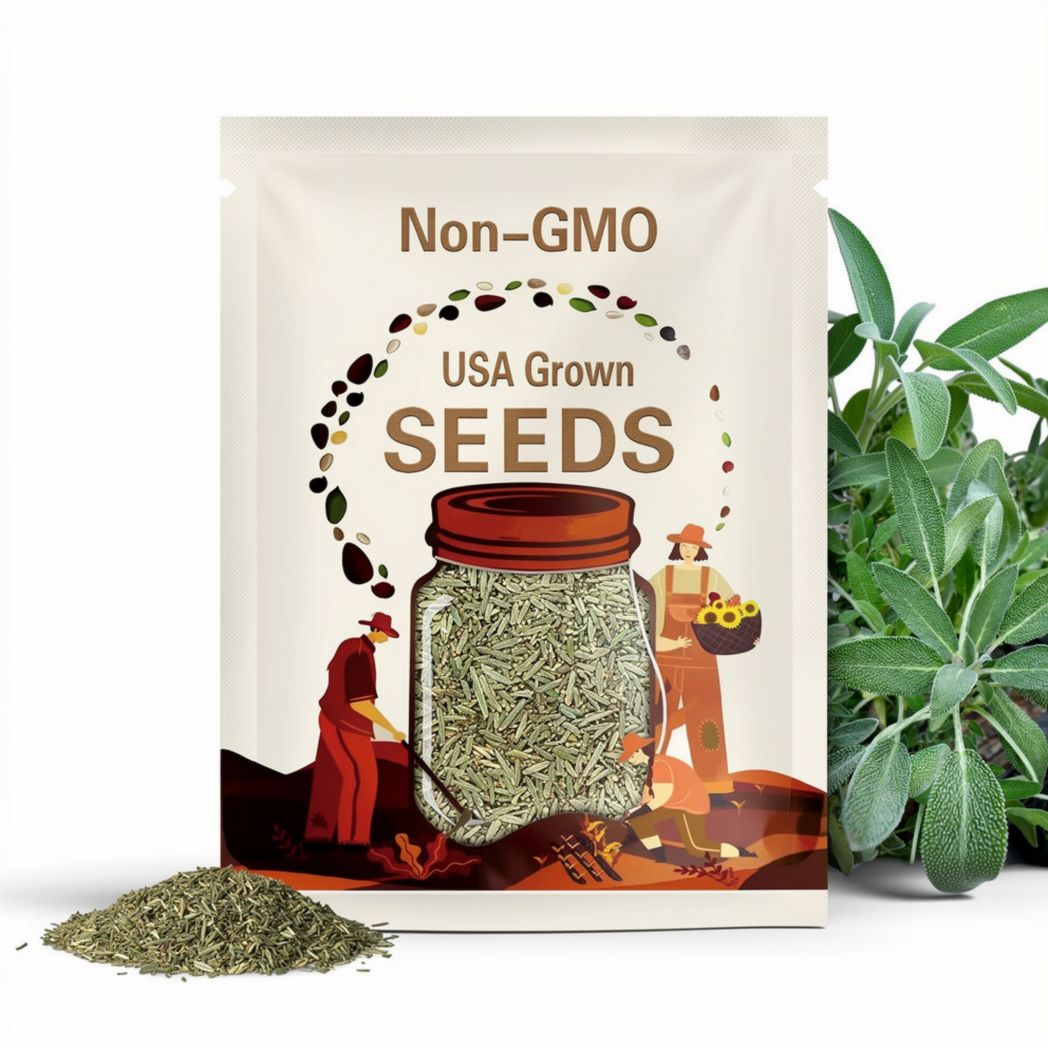 25 Organic Broadleaf Sage Herb Seeds