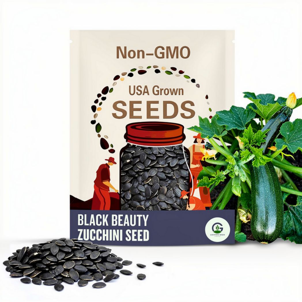 Black Beauty Zucchini Summer Squash Heirloom Seeds - Zucchini Bread, Open Pollinated, Non-GMO
