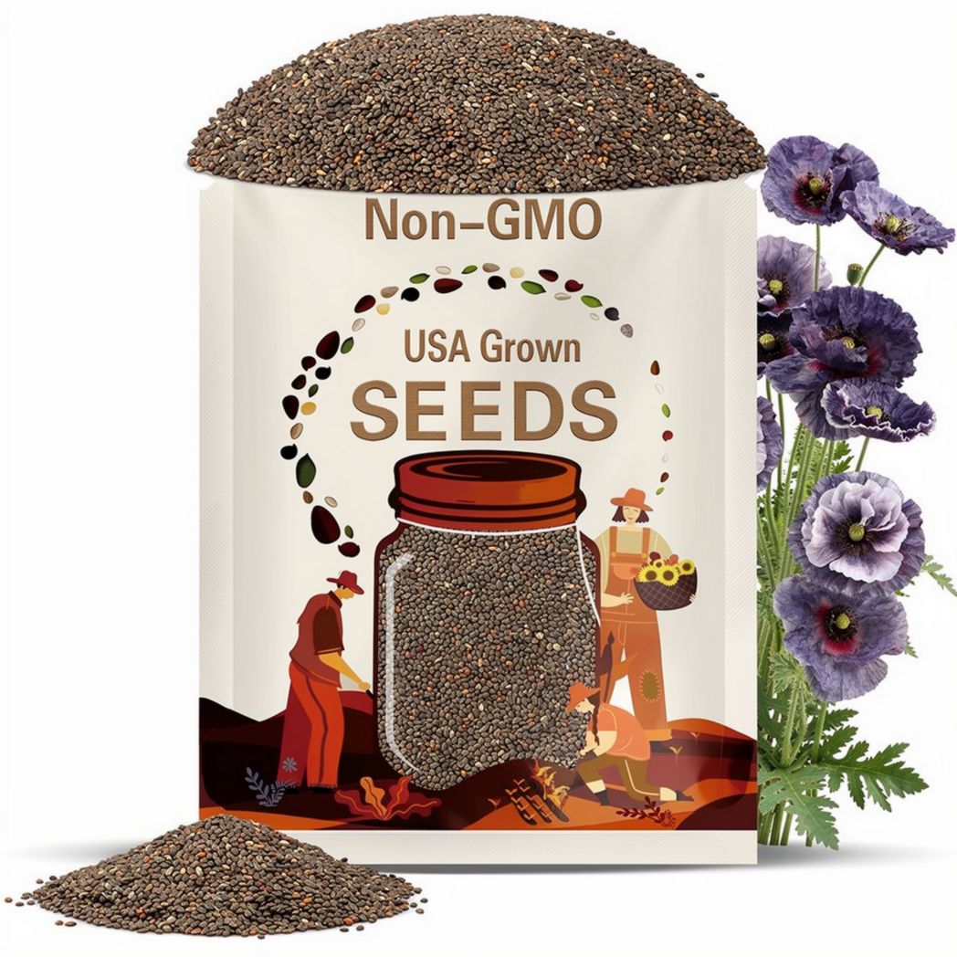 Poppy Amazing Grey  Poppy flower seeds Heirloom  USA NJ Seller check my store for the largest selection