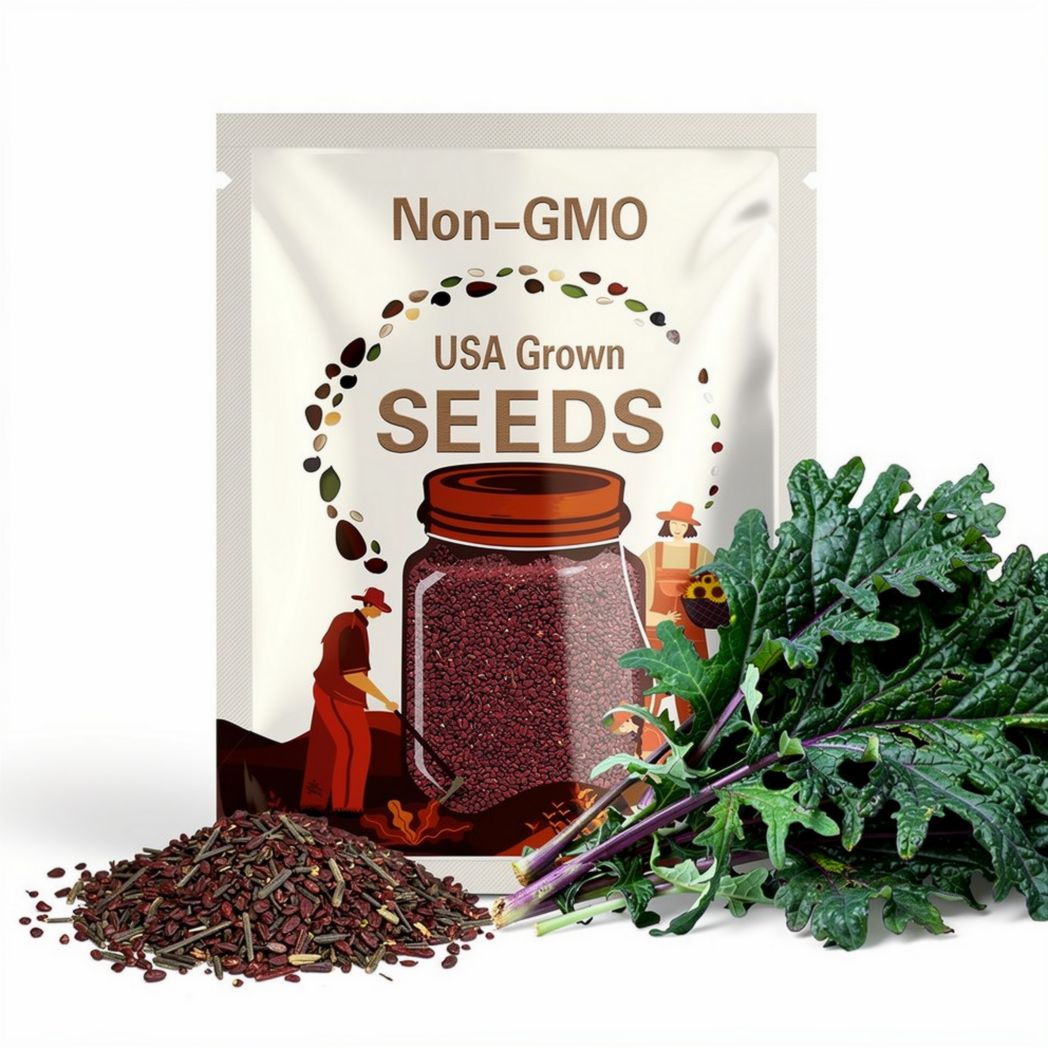 Red Russian Kale Heirloom Seeds
