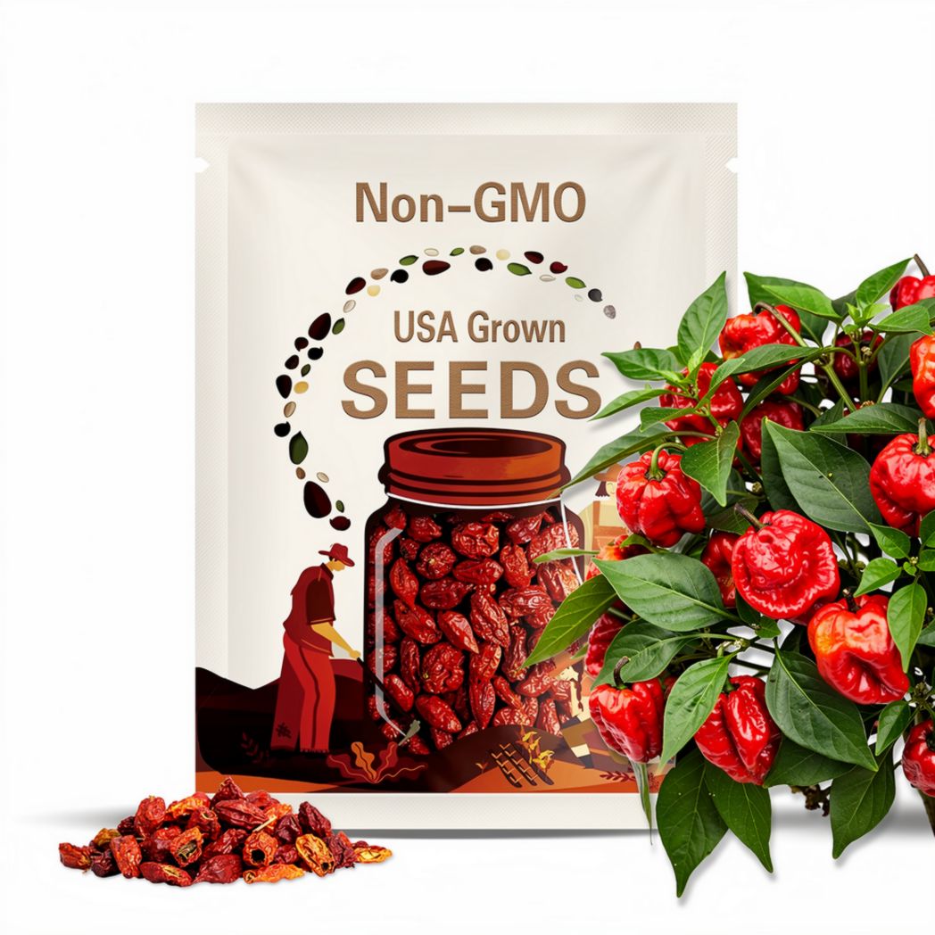 Carolina Reaper Chili Seeds: Worlds Hottest Pepper, Fresh Harvest (10 Seeds)