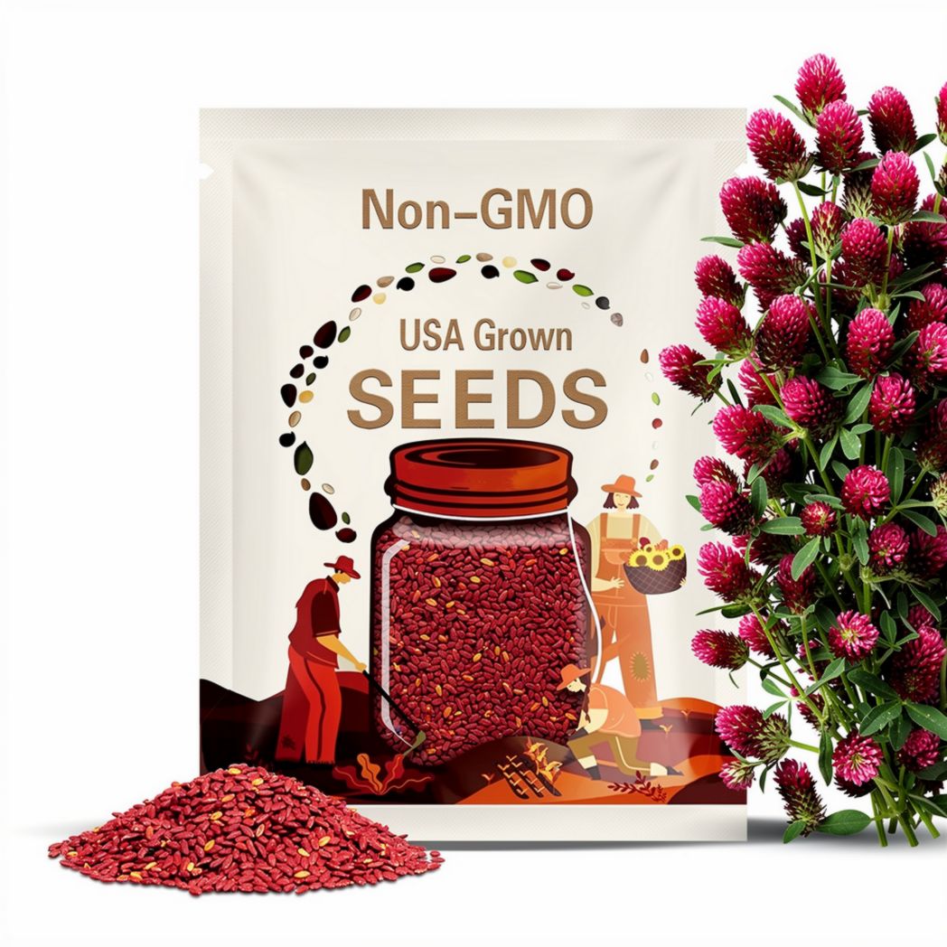 Crimson Clover Seeds 1/2 lb Best Cover Crop!!